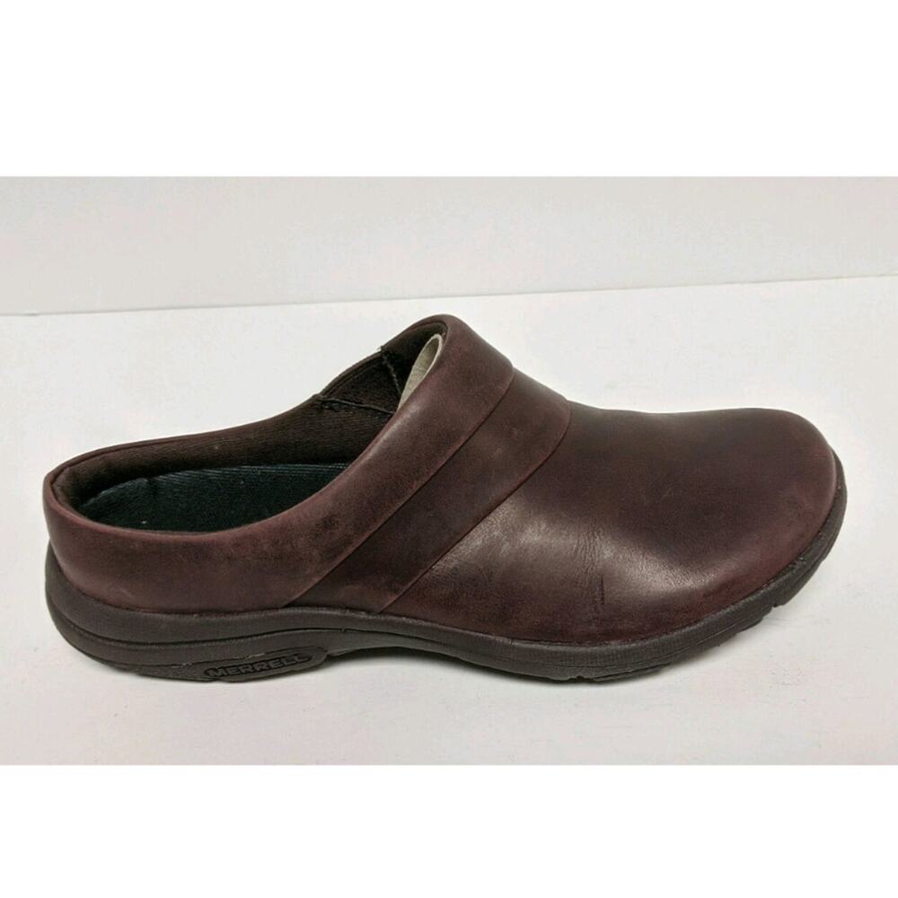 Merrell Dassie Stitch Moccasin Slide, Burgundy, Women's 6.5 M